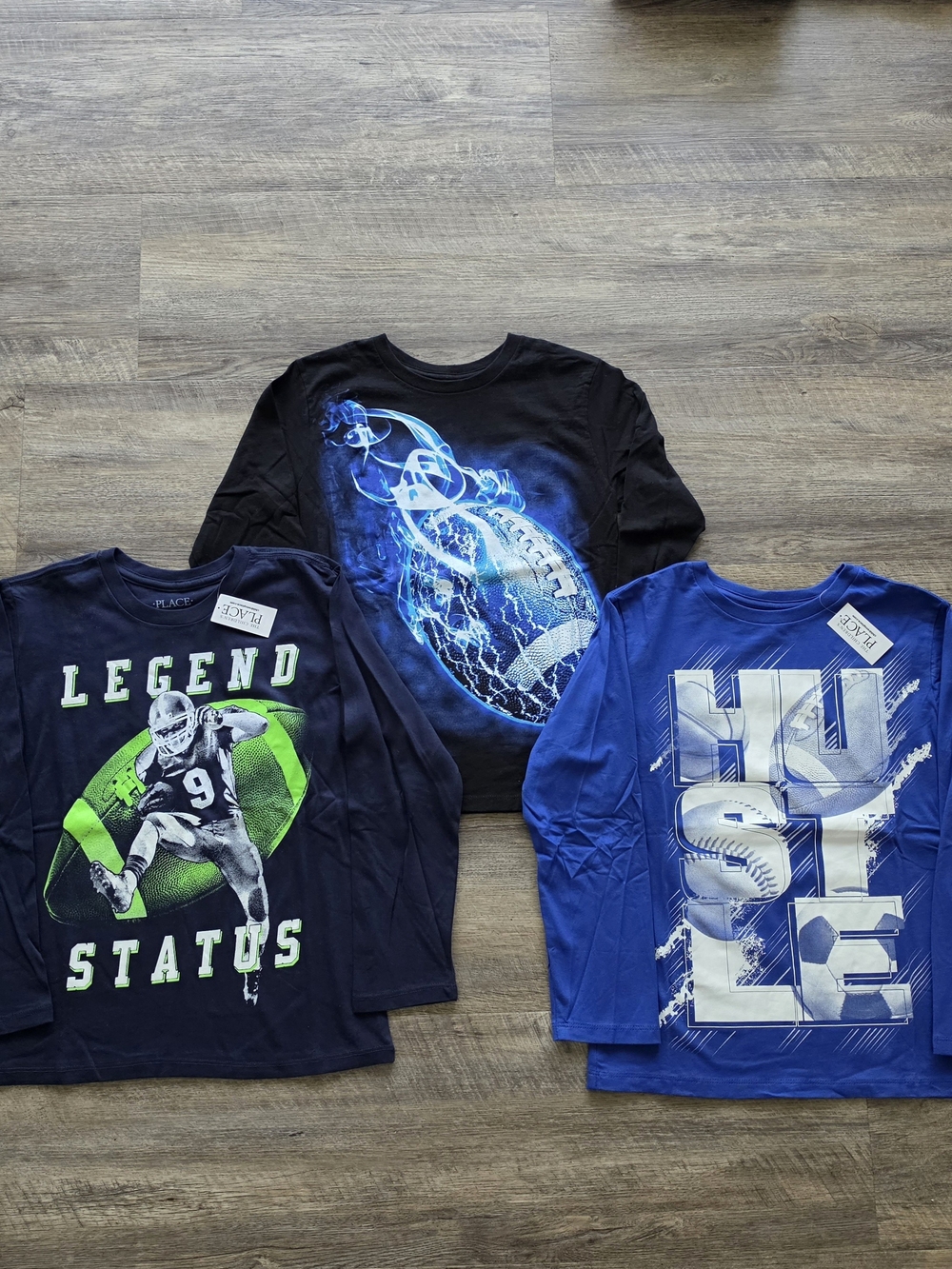 Children's Place Football Graphic Long Sleeve Tees
